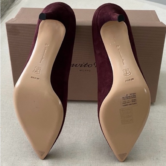 Gianvito Rossi - Burgundy 70 Suede Pumps, brand new, 3 inch heels, size 40 EU - Picture 4 of 5